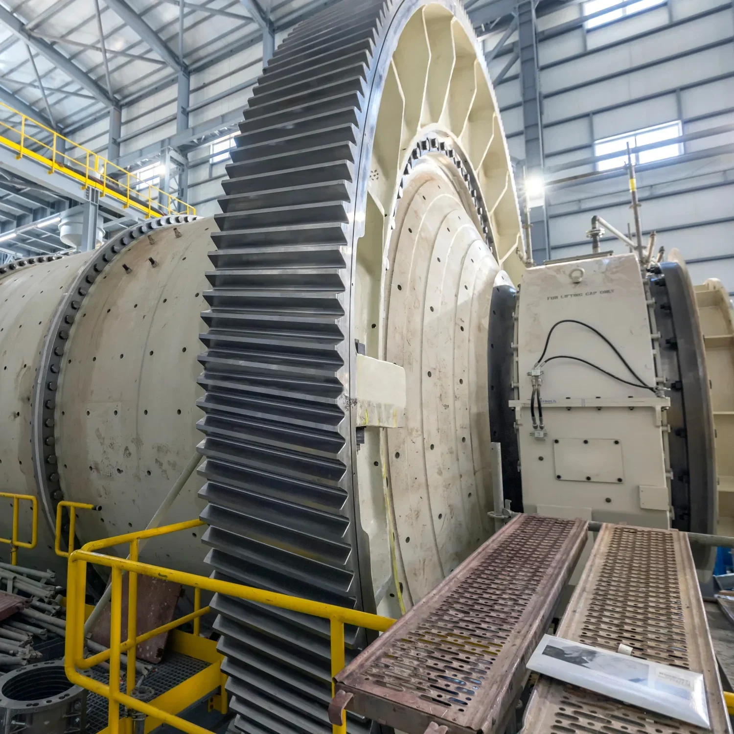 Ball mill industrial grinder in mining and heavy industry processing plant